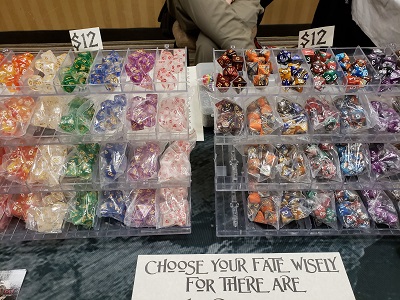 One of the vendors was selling dice